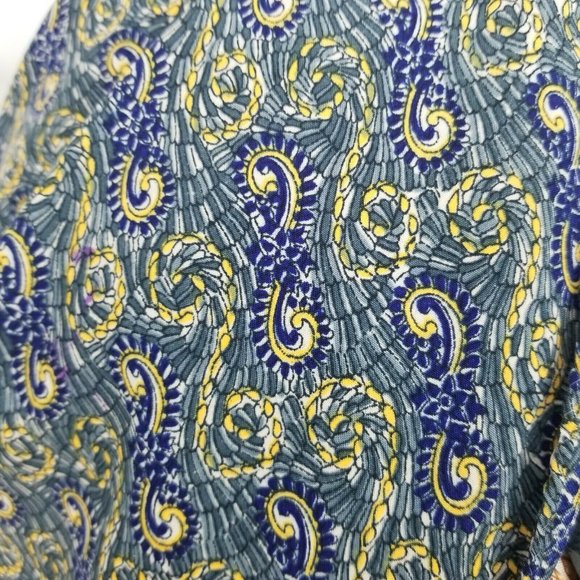 GipSea Styleget Womens Blue Paisley Silk Wrap Convertible Skirt Dress One Size - Picture 8 of 12